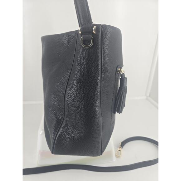 Kate Spade New York Black Leather Shoulder Bag Tassel Zip Hobo - Picture 8 of 9